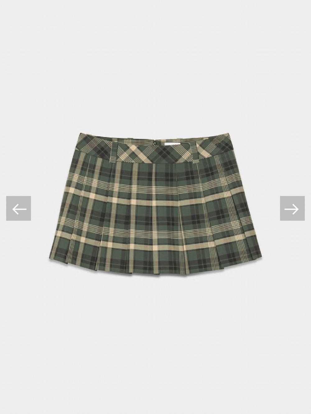 Aritzia Sunday Best Olive Super Lo-Rise Mini Skirt